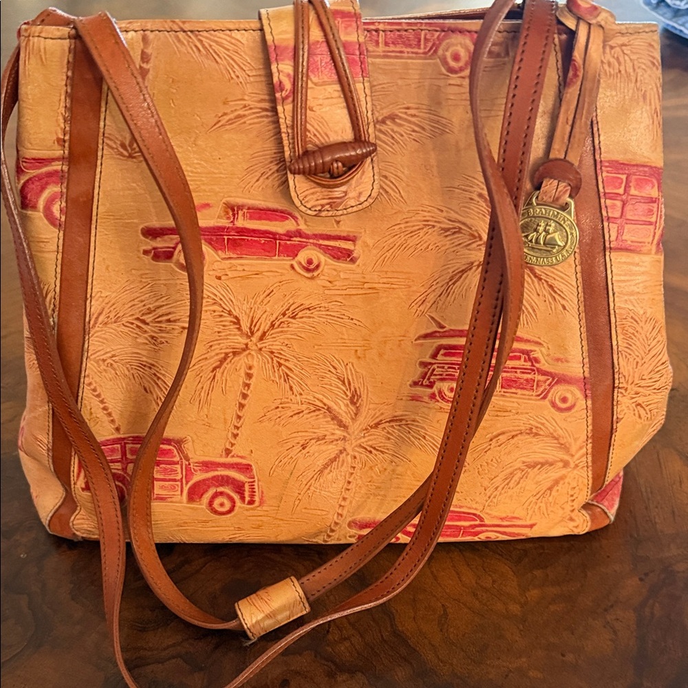 VIntage Brahmin Bag Vintage Cars Shoulder Bag